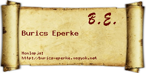 Burics Eperke névjegykártya